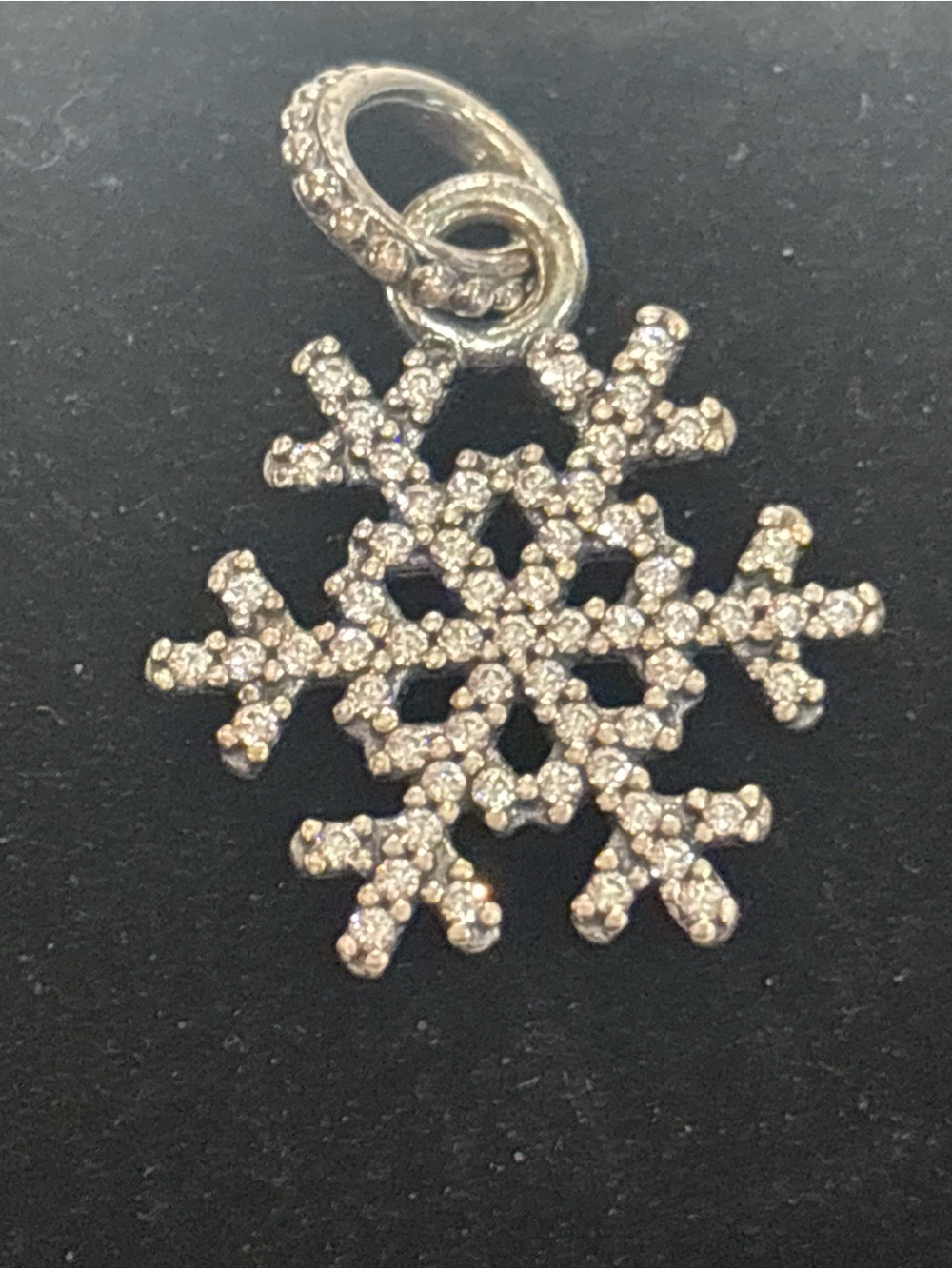 Pandora Sterling Silver Winter Kiss‎ Snowflake Pendant Charm 390354CZ
